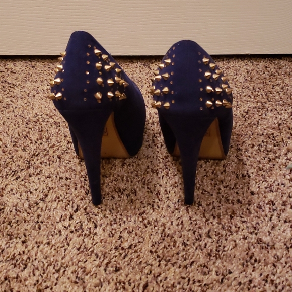 Blue spike platform heels - Picture 2 of 6